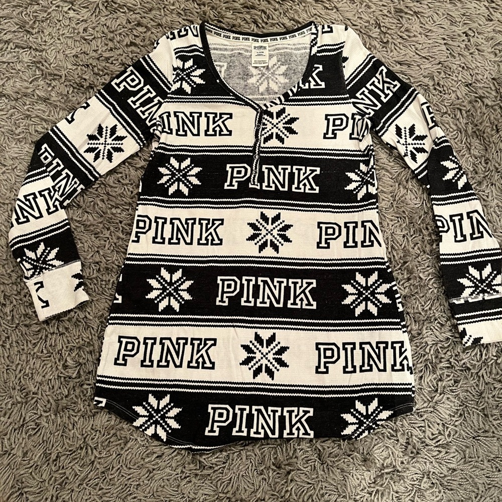 Victoria's Secret Black and White night shirt